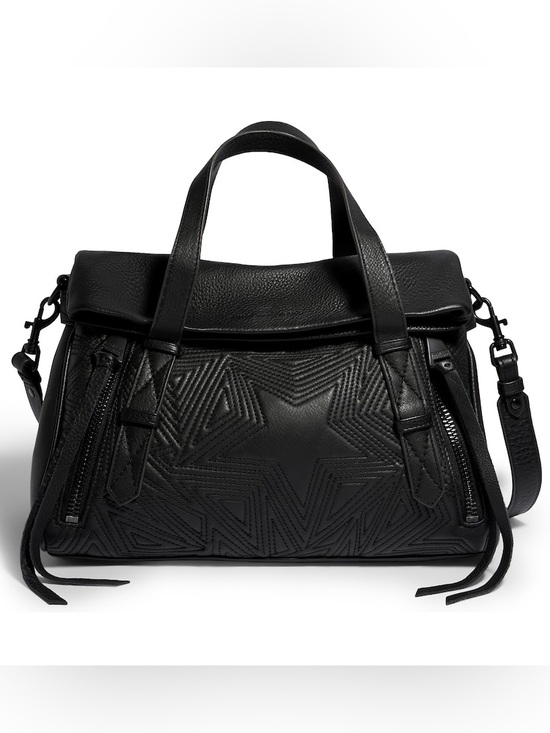 Aimee Kestenberg Handbags - Aimee Kestenberg City Slicker Double Entry Black Quilted Star Satchel
